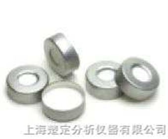 11mm,100只/包银色开孔铝盖带红色PTFE/白色硅胶垫（适用于11mm 2ml广口钳口瓶 V3211-11GD）